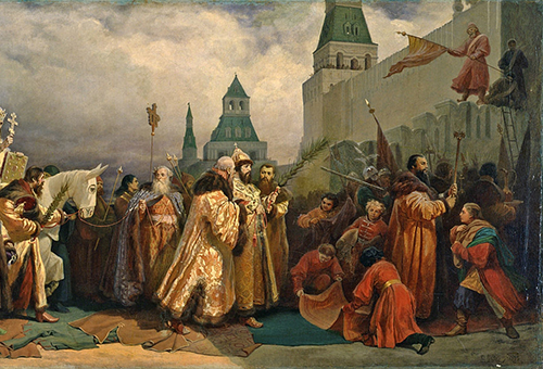 «Посол князя Курбского Василий Шибанов перед Иваном Грозным», 1862 г.